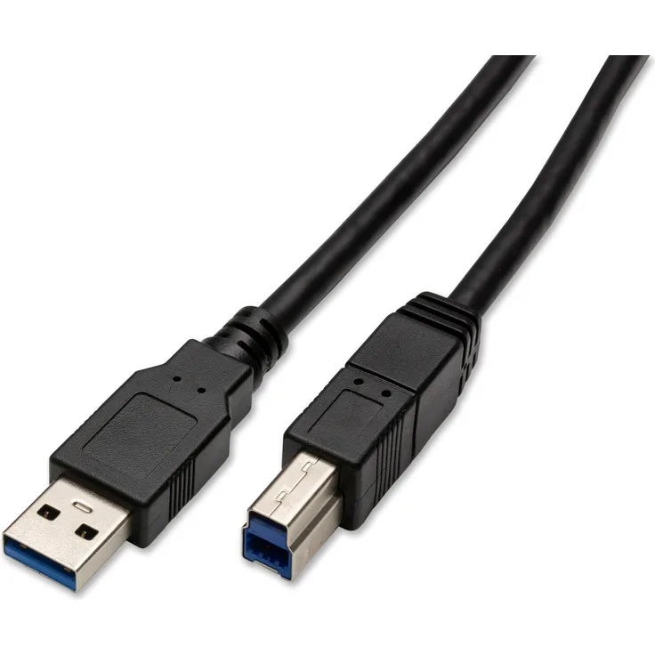 Captiva USB-Kabel A-Stecker auf B-Stecker, 3m, schwarz, maximale Datenübertragungsrate 5 Gbps, PVC-Ummantelung