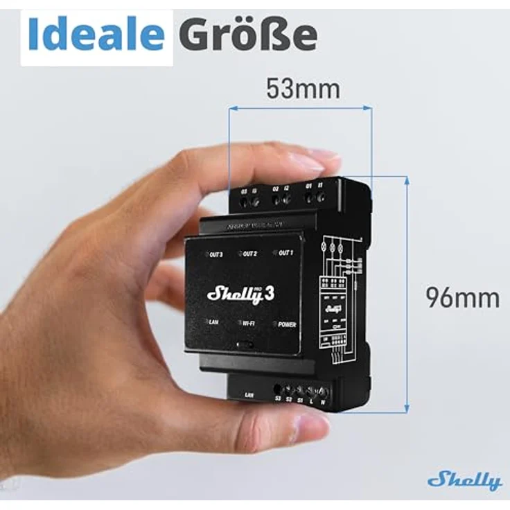Shelly Pro 3 LAN und WiFi-DIN-Rail Switch – Bild 2
