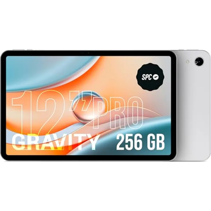 SPC Gravity Pro 12-Zoll-Tablet, Matte View FHD, 256GB, 6GB RAM, 4G, Octa-Core, Android 14, 18W Schnellladung