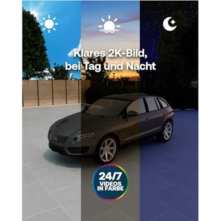 Arlo Pro 6 Überwachungskamera Aussen, Kabellos, 2K+HDR, Farb-Nachtsicht, 160° Blickwinkel, integrierter Scheinwerfer und Sirene, Zwei-Wege Audio, mit Arlo Secure Testzeitraum, 1er Set, Weiß – Bild 5