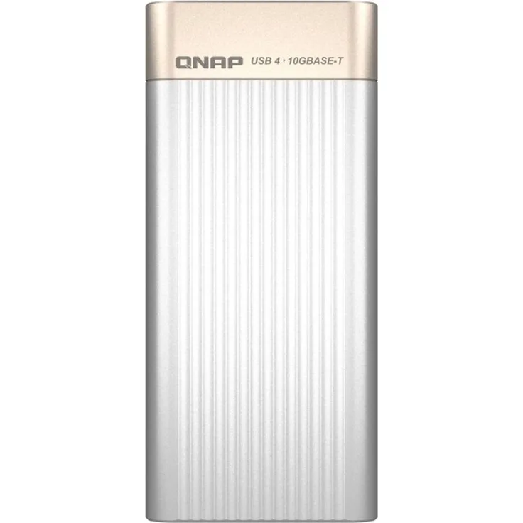 QNAP QNA-UC10G1T, USB 4 Type-C zu 1 x 10GBASE-T Netzwerkadapter mit lüfterlosem Design und 1 m Kabel