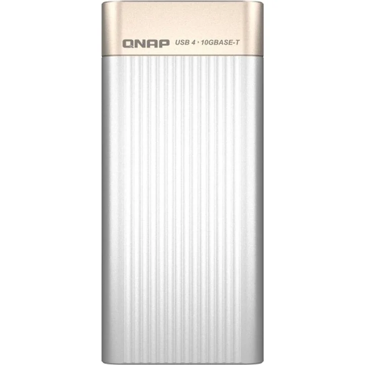 QNAP QNA-UC10G1T, USB 4 Type-C zu 1 x 10GBASE-T Netzwerkadapter mit lüfterlosem Design und 1 m Kabel