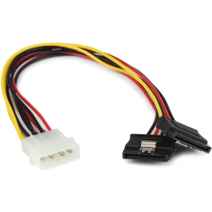 StarTech.com 30 cm 4-Pin LP4 auf SATA Y-Stromkabel - Splitter Y-Kabel, Kabellänge 30 cm, sichere SATA-Schnellverriegelungen