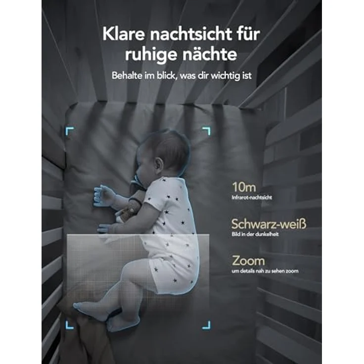 GNCC 2 Pack Überwachungskamera Innen, 1080P Full HD mit 10M Nachtsicht, 2.4G WLAN, Zwei-Wege-Audio und Bewegungs-/Tonerkennung – Bild 5