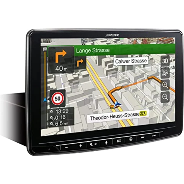 Alpine INE-F904D 1DIN Chassis, 9 Zoll Touchscreen mit integrierter Navigation, DAB+, HDMI, Apple CarPlay und Android Auto, schwarz – Bild 2