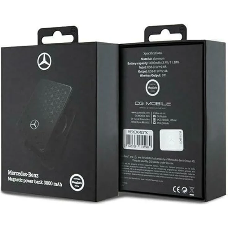 Mercedes Stars Pattern MagSafe Power Bank 3000mAh 5W MagSafe (black) – Bild 5