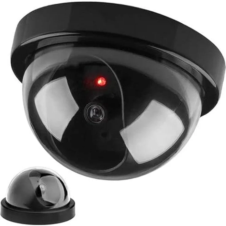 MAVURA Dummy Kamera Attrappe Dome Überwachungskamera Fake Dome 360° Camera mit Licht schwarz Innen & Außen – Bild 1