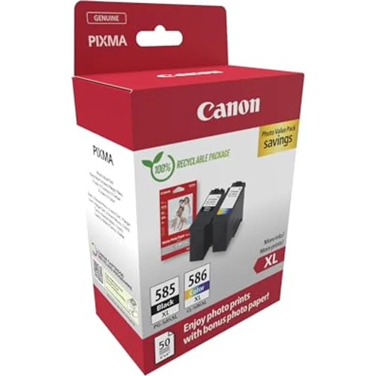 Canon Druckerpatrone PG-585 XL / CL-586 XL Photo Value Pack, vierfarbig (M, C, Y, BK) – Bild 2
