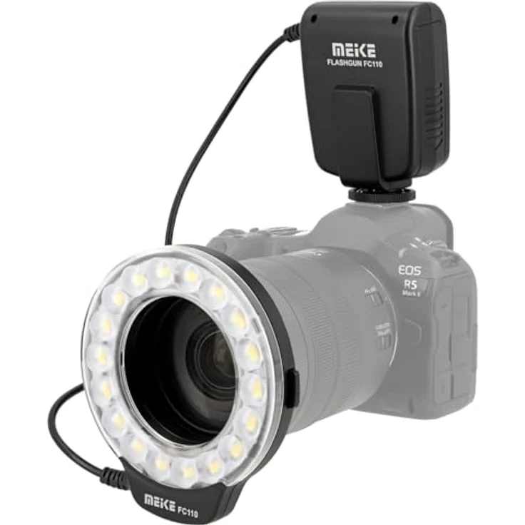 Makro Ringblitz Ringleuchte für Canon EOS DSLR Kameras von Meike – Bild 6