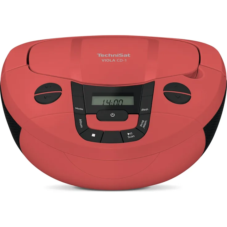 TechniSat Viola CD-1 - tragbarer Stereo CD-Player, Boombox mit Tragegriff, Bluetooth, 2 x 1 Watt