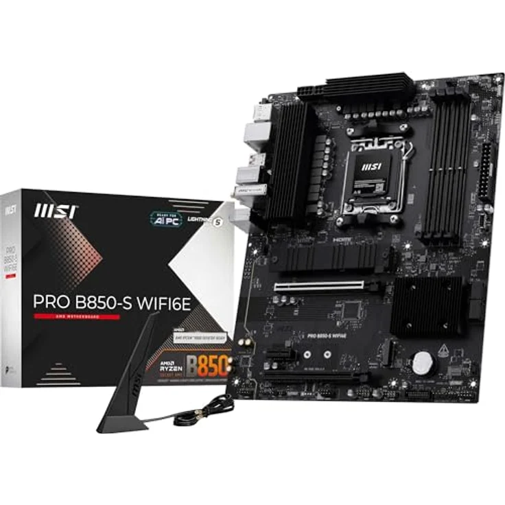 MSI Pro B850-S Wifi6E, ATX Mainboard mit AM5 Sockel, bis zu 4 TB DDR5-RAM, integriertes WiFi 6E und umfangreiche Anschlussmöglichkeiten – Bild 1