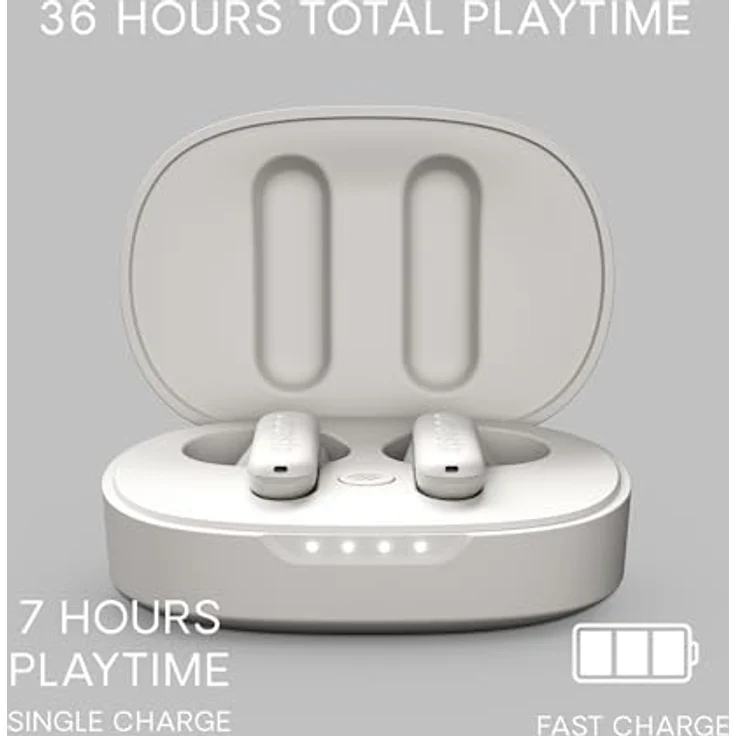 Urbanista Copenhagen 2 True Wireless In-Ear-Kopfhörer, Bluetooth 5.4, IPX4, Touch-Steuerung, Weiß – Bild 3