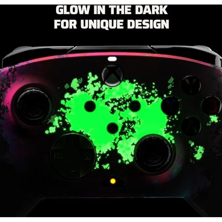 PDP Rematch-Space Dust-GlowInDark Xbox X Controller, kabelgebunden, mit programmierbaren Rücktasten und Dual Rumble-Motoren – Bild 4