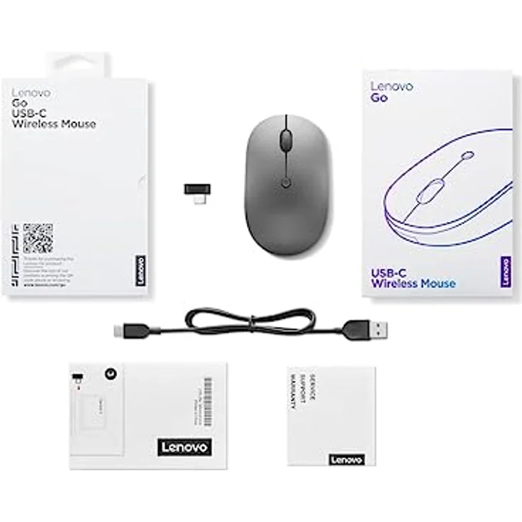 Lenovo Go [Maus] USB-C Funkmaus, sturmgrau – Bild 3
