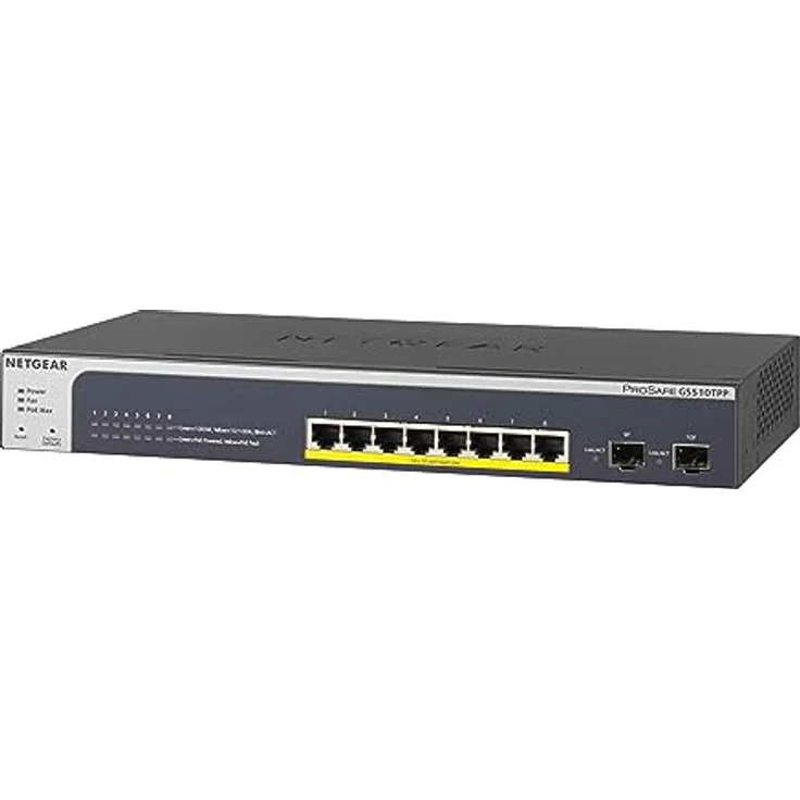 NETGEAR GS510TPP 10-Port Gigabit Ethernet LAN PoE Switch Smart Managed Pro (mit 8x PoE+ 190W, 2x 1G-SFP, Desktop- oder Rack-Montage) – Bild 5