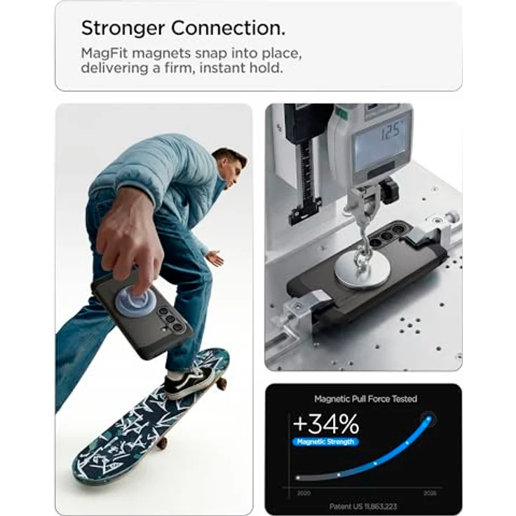 Spigen Tough Armor MagFit für Samsung Galaxy S26, Hülle mit stoßdämpfendem XRD-Pad, verstellbarem Kickstand, MagSafe-kompatibel – Gunmetal – Bild 4