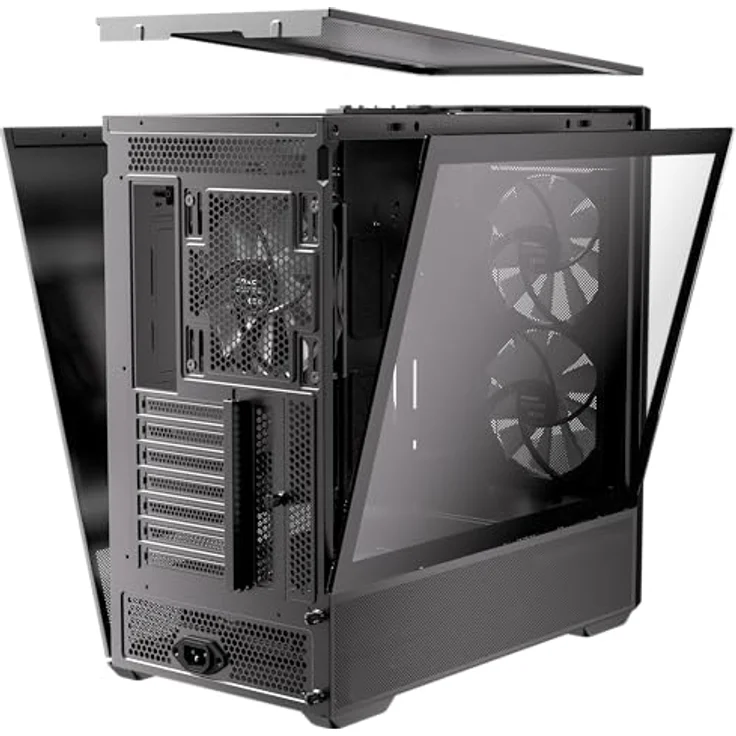 Antec FLUX Rear Midi Tower PC Gehäuse, ATX/Micro-ATX/ITX, schwarz, mit RGB-Beleuchtung und verbessertem Kabelmanagement – Bild 21