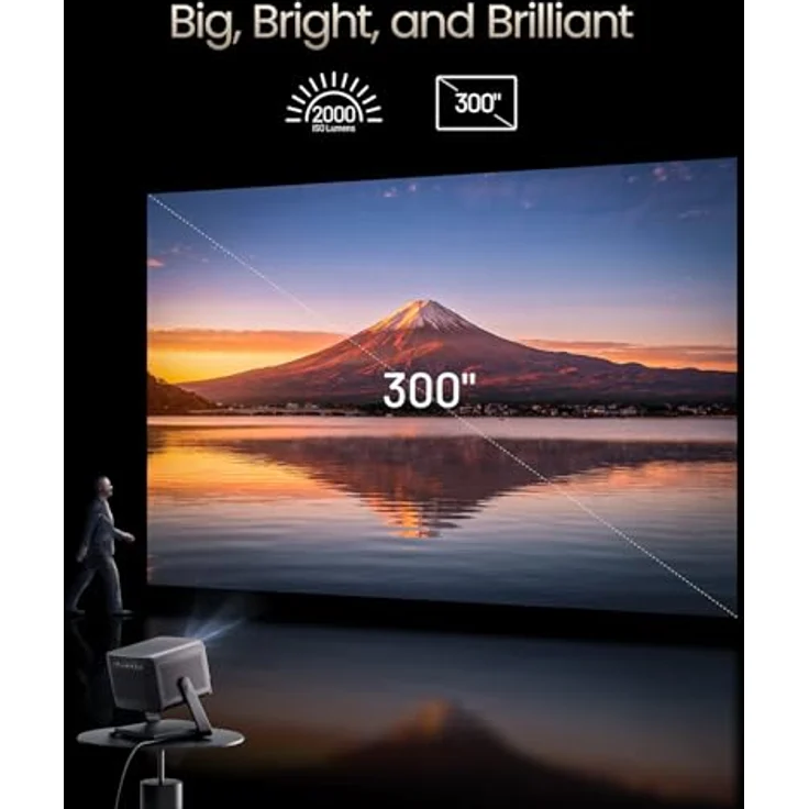 Dangbei DBOX02 Pro 4K Beamer, 2000 ISO Lumen, HDR10+, Dolby Audio, 300" Bildschirm, Google TV & Netflix, WiFi & Bluetooth, 3D Ready – Bild 5