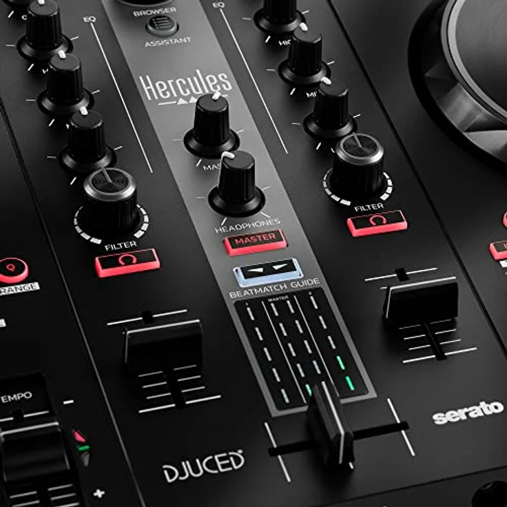 Hercules DJControl Inpulse 300 MK2 – USB-DJ-Controller – 2 Decks mit 16 Pads und eingebauter Soundkarte – Bild 5