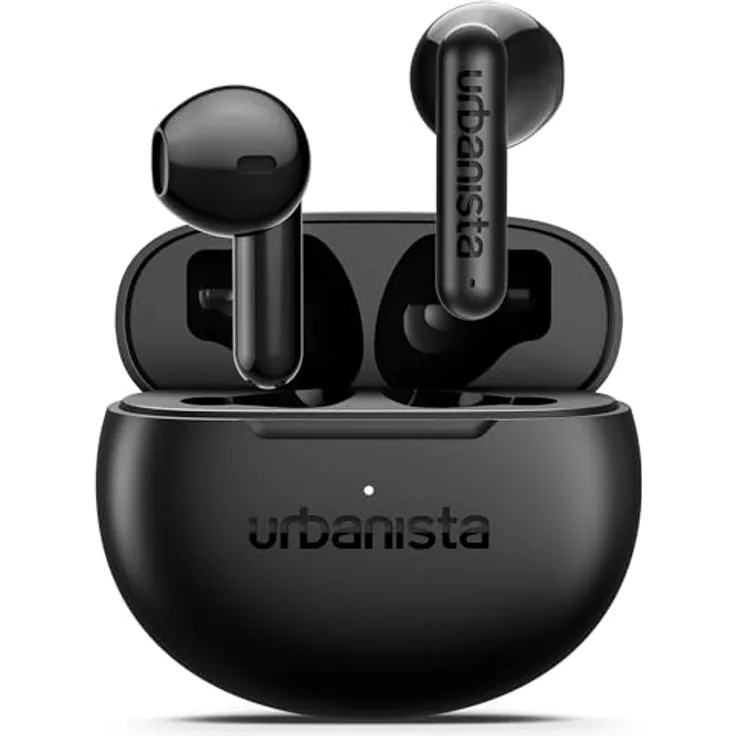 Urbanista Austin 2, True Wireless Stereo Kopfhörer mit aktiver Geräuschunterdrückung, Bluetooth, bis zu 25 Stunden Laufzeit, Schwarz