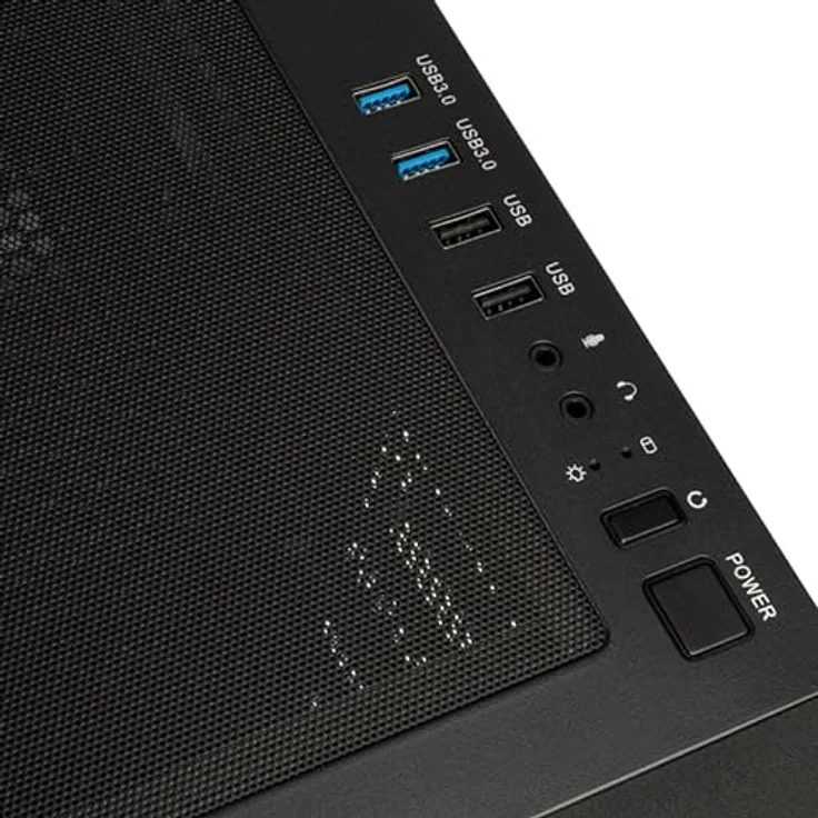 Kolink Unity Meshbay ARGB PC-Gehäuse, Mesh- und Glas-Paneele, ARGB-Lüfter, Halbe Netzteil-Hülle, SPCC-Stahl, Mid Tower, Schwarz – Bild 5
