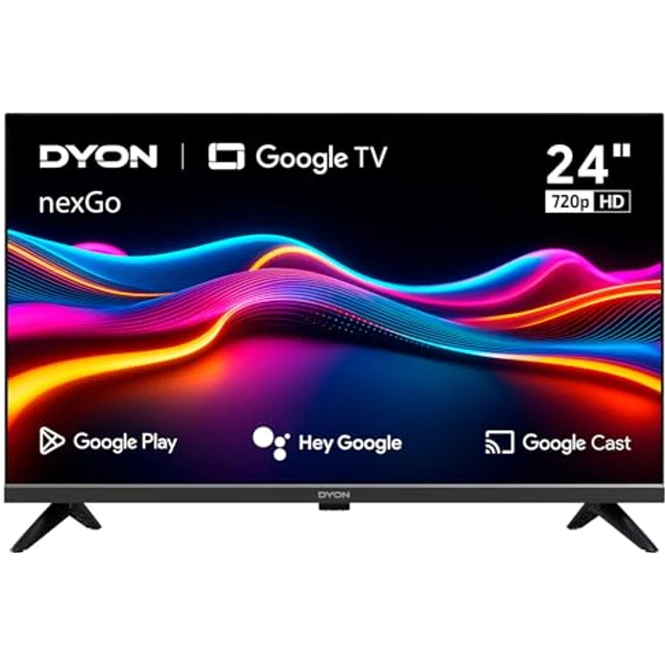 DYON nexGo 24H, 24 Zoll HD Google TV mit Sprachsteuerung, Google Assistant, Chromecast, Triple Tuner und Streaming-Diensten [Modell 2025] – Bild 1