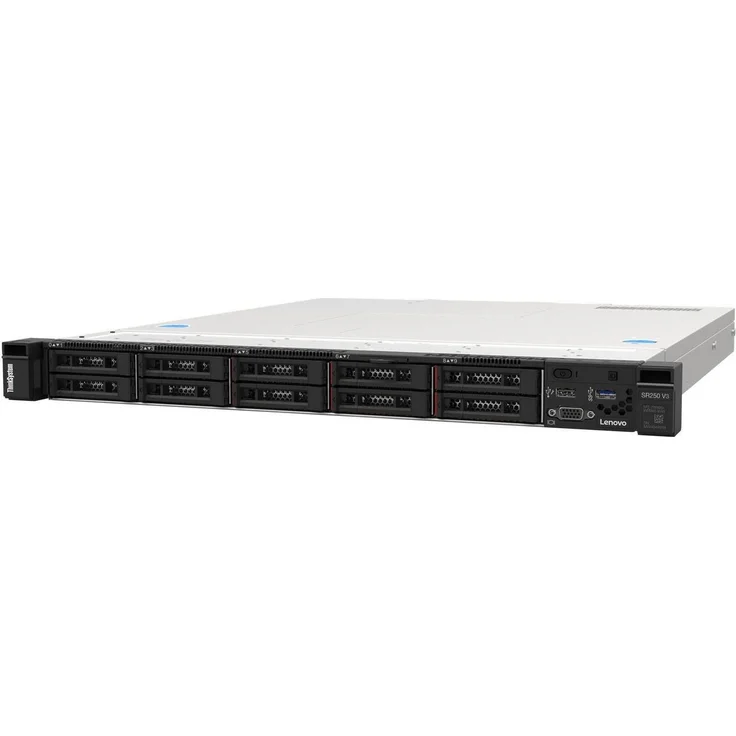 Lenovo ThinkSystem SR250 V3, Rack-Server mit Intel Xeon E-2468, 2,6 GHz, 32 GB DDR5-SDRAM, 800 W, 1U
