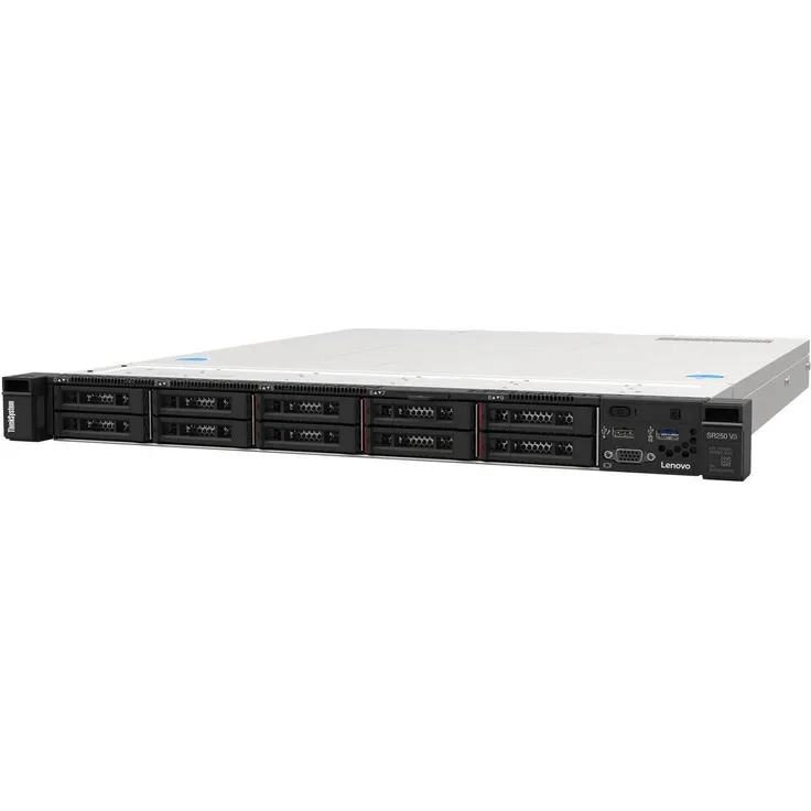 Lenovo ThinkSystem SR250 V3, Rack-Server mit Intel Xeon E-2468, 2,6 GHz, 32 GB DDR5-SDRAM, 800 W, 1U