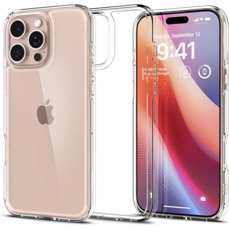 Spigen für iPhone 16 Pro Max Hülle [Anti-Yellowing] Ultra Hybrid Case -Crystal Clear – Bild 1