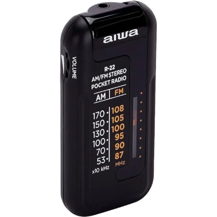 Aiwa R-22BK Persönlich Analog AM FM Analog 3 5 mm Schwarz – Bild 2