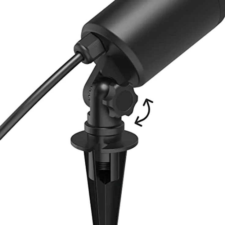 Hama Gartenlampe (LED Gartenstrahler mit Erdspieß, Außenleuchte IP65 wasserdicht, RGBW für farbige Gartenbeleuchtung + Farbwechsel, dimmbare Gartenleuchte schwenkbar, mit App, 7 W) schwarz – Bild 5
