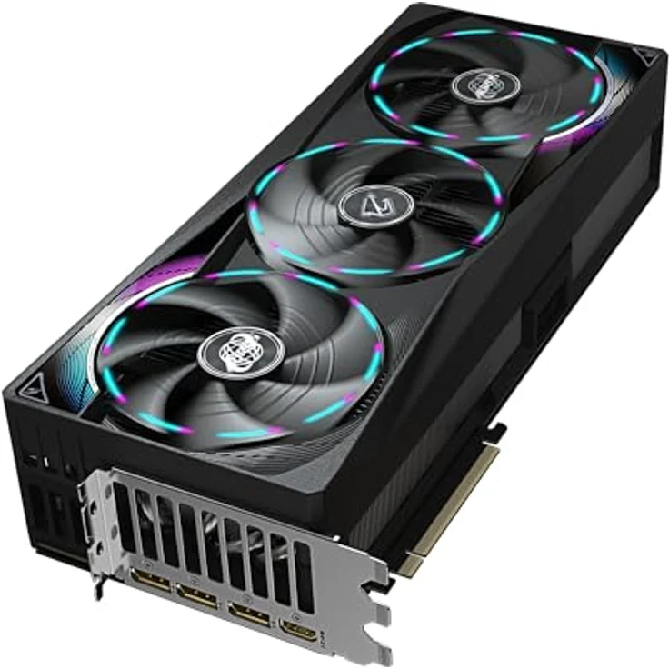 Gigabyte AORUS GeForce RTX 5090 Master 32G Grafikkarte - 32 GB GDDR7, PCI-E 5.0, 2655MHz Kernfrequenz, RGB Halo, GV-N5090AORUS M-32GD – Bild 4