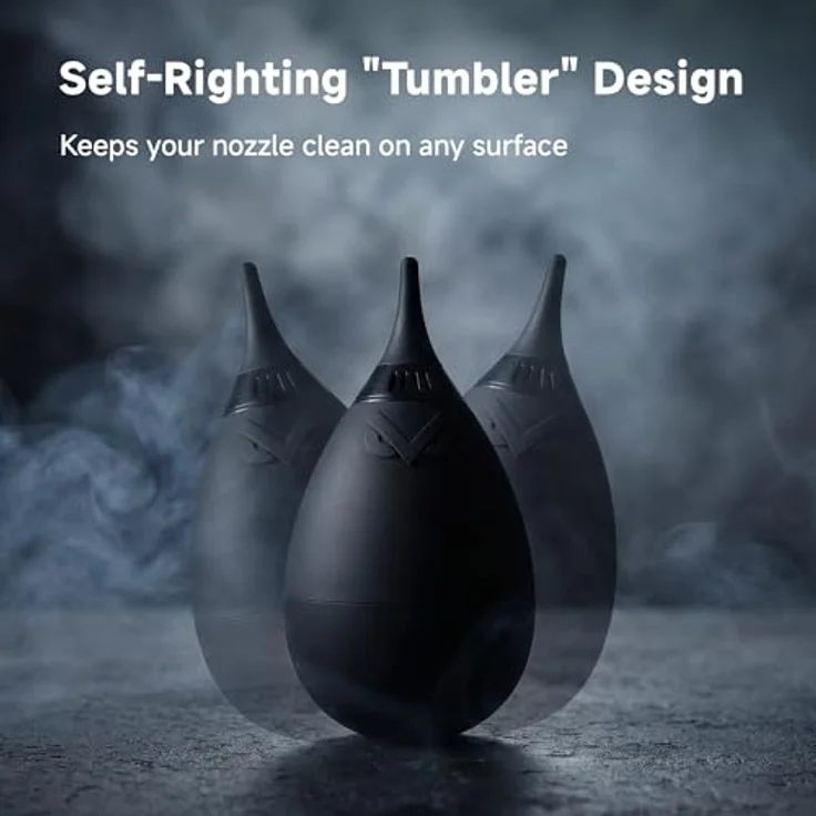 VSGO V-B013E Filter Air Blaster, Druckluft Gebläse mit Tumbler Design für Objektiv- und Sensorreinigung, schwarz mit buntem Ring – Bild 2