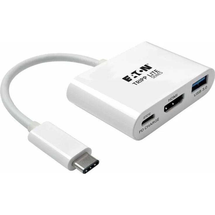 Eaton Tripplite USB-C auf HDMI Adapter mit USB-A Port, 1080p HD Videoausgabe, Plug-and-Play-Kompatibilität, RoHS-konform