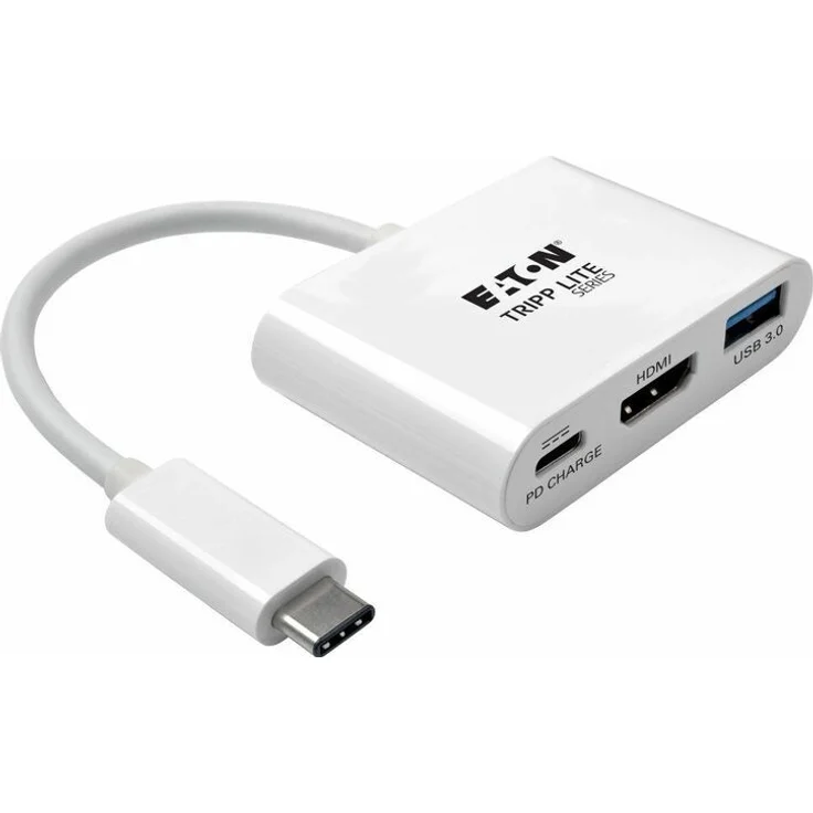 Eaton Tripplite USB-C auf HDMI Adapter mit USB-A Port, 1080p HD Videoausgabe, Plug-and-Play-Kompatibilität, RoHS-konform