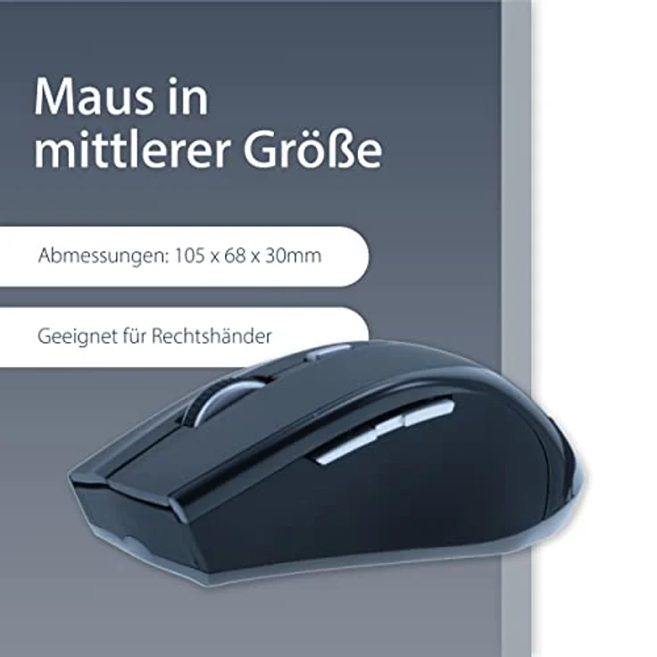 MediaRange kabelloses Tastatur und Maus Set, AZERTY Layout, spritzwassergeschützt, höhenverstellbar, USB 2.0 Empfänger – Bild 5