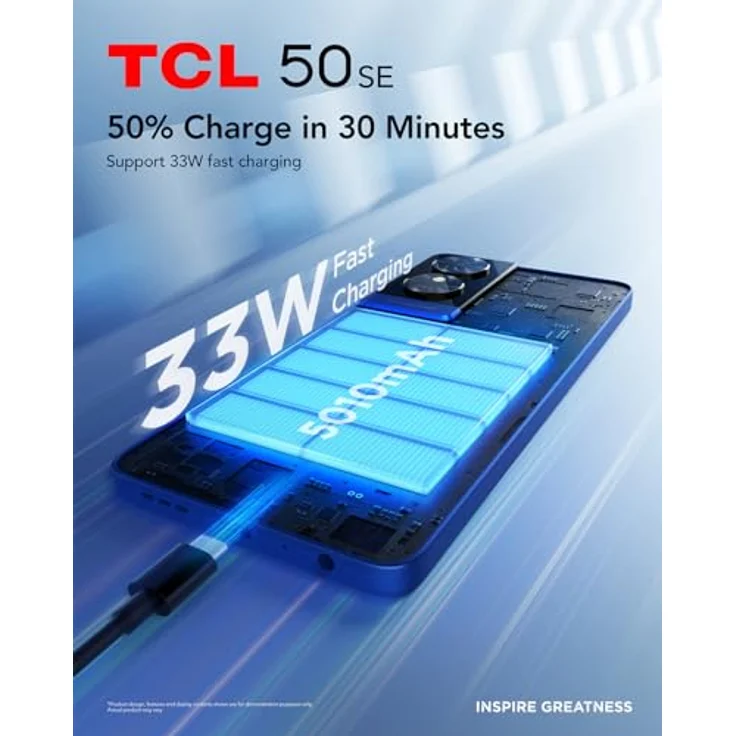 TCL 50 SE 17,2 cm (6,78 Zoll) Double SIM Android 14 4G USB Type-C 6 Go 256 Go 5010 mAh Grau – Bild 3