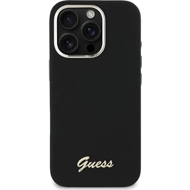 CG MOBILE Guess GUHCP16XSMBSLK Hülle für iPhone 16 Pro Max 6.9", Schwarz, Hartschalenkoffer aus TPU/PC/Silikon mit Metal-Logo und Rahmen – Bild 3
