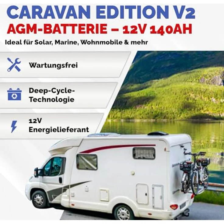 Electronicx AGM-Batterie Caravan Edition V2, 140 Ah 12 V für Wohnmobile und Boote, wartungsfrei und langlebig – Bild 2