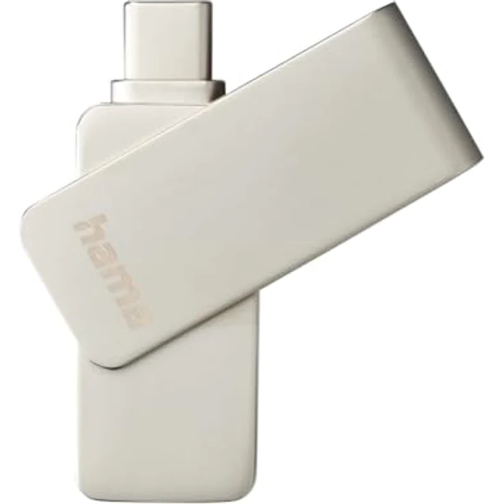 Hama USB Stick "Uni-C Rotate Pro", 128GB, USB C 3.1 (ultra schnell, Drehmechanismus, Metall) silber – Bild 3
