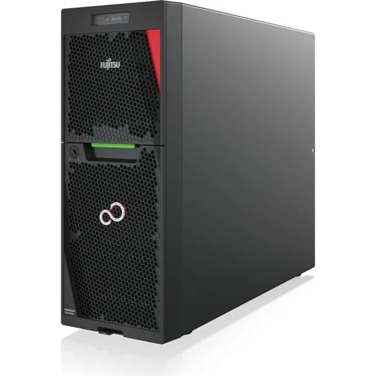 Fujitsu PRIMERGY TX1330M6, 8x3,5'' PC-Gehäuse, Intel Xeon 6C/12T, 32 GB DDR5, RAID EP 3252-8i, schwarz