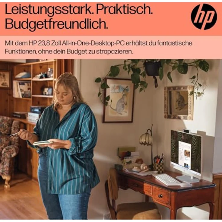 HP 24-cr0400ng AiO 9J3H9EA#ABD All-in-One-PC mit AMD Ryzen 5 7520U, 60,5 cm Full HD Display, 8 GB RAM und 512 GB SSD, Windows 11 Home 64 Bit – Bild 10