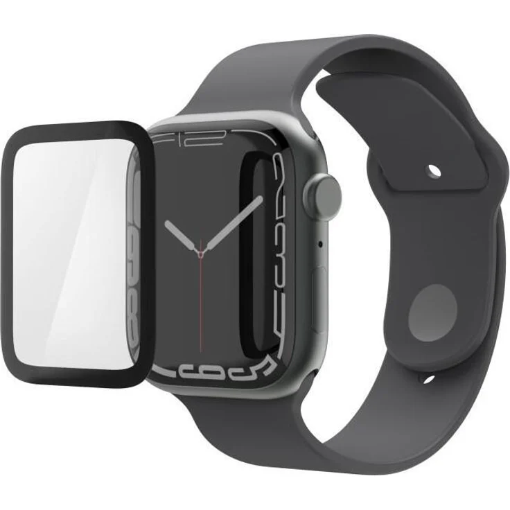 Hama Super Hybrid Schutzglas für Apple Watch 10, 46 mm, kratzfester Display-Schutz, transparent, Full-Cover-Vollschutz – Bild 1