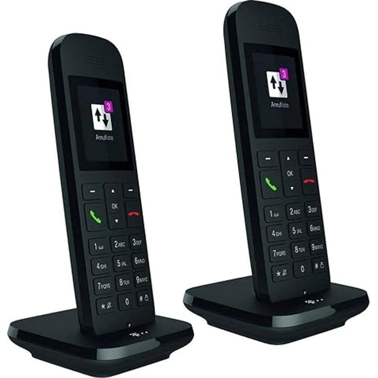 Telekom Speedphone 12 Duo (Zusätzliches Mobilteil DECT Telefon), schwarz – Bild 2