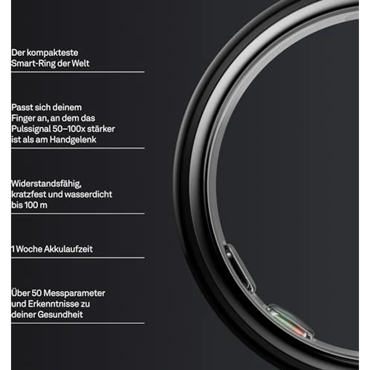OURA Ring 5, Smart Ring, Größe 11, Schwarz – Bild 2