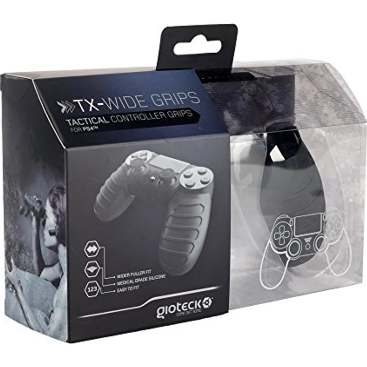 Subsonic Giotek Komfort-Grips für PlayStation 4 Controller - PS4 Pro und PS4 Slim - Taktische Wide Grips – Bild 3