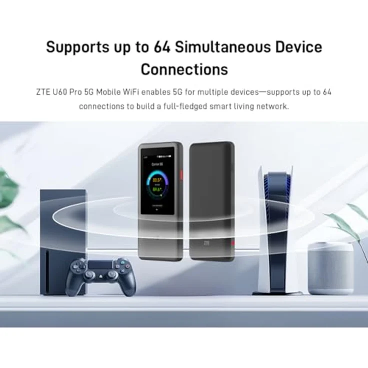 ZTE U60 Pro Mobiler 5G Router (MU5250), WiFi 7 Wingle Hotspot, 4,29 Gbit/s Downloadgeschwindigkeit, weiß – Bild 6