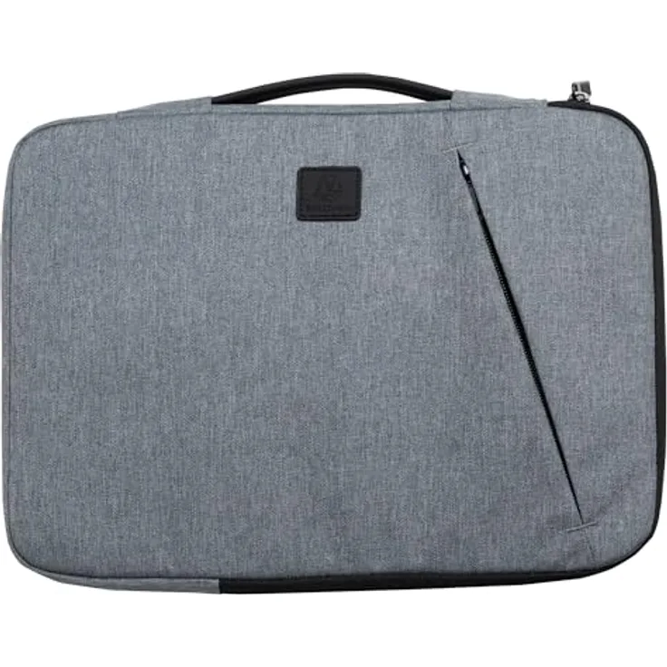 Exacompta Laptophülle business (14.02"), Notebooktasche mit Schaumstoffpolsterung und einziehbarem Griff, Grau