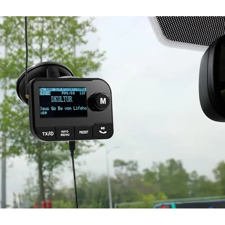 Telestar TELESTAR TOP CAR 1 DAB+ Adapter, FM-Transmitter, Bluetooth 5.0, 2,3″ Display, microSD-Slot, Schwarz – Bild 2