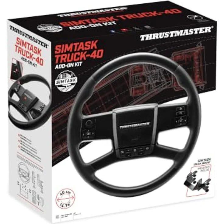 Thrustmaster SimTask Truck-40 Add-On Kit, Lkw-Lenkrad mit 40 cm Durchmesser und 22 Aktionstasten, ergonomische Halterung, kompatibel mit PS5/PS4 und Xbox Series/Xbox One – Bild 18